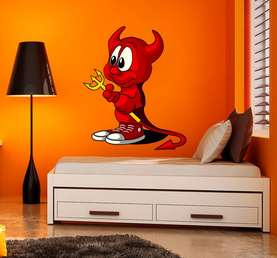 Baby Devil Wall Decal, Baby Devil Wall sticker, Baby Devil wall decor