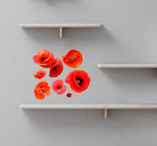 Load image into Gallery viewer, Poppy Flowers Decal, Poppy Flowers Sticker, Poppy Flowers Wall Decor