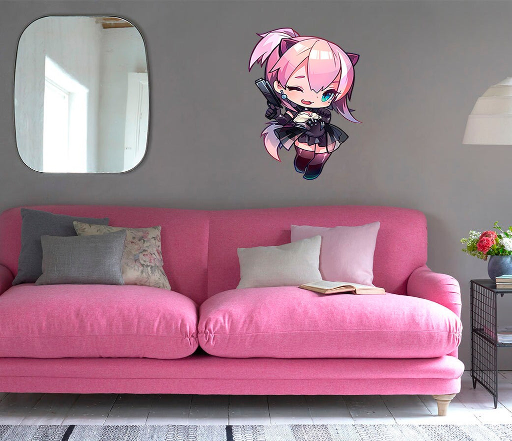 Anime Little Girl Wall Decal, Anime Little Girl Wall sticker, Anime Little Girl wall decor