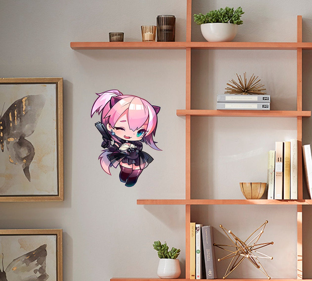 Anime Little Girl Wall Decal, Anime Little Girl Wall sticker, Anime Little Girl wall decor