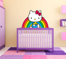 Load image into Gallery viewer, Rainbow Kitty Decal, Rainbow Kitty Sticker, Rainbow Kitty Wall Decor