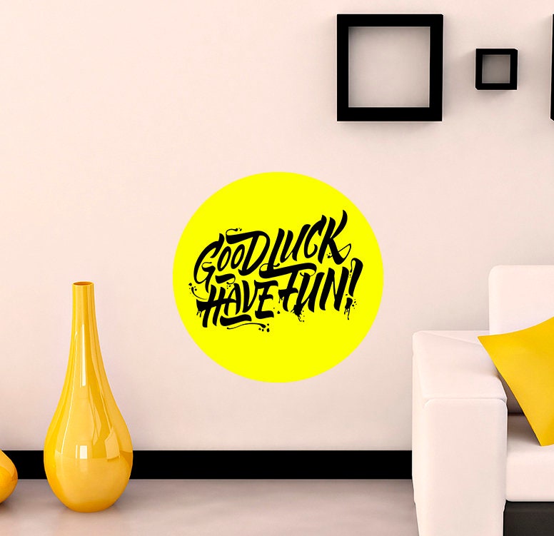 Good Luck Decal, Good Luck Sticker, Good Luck Wall Decor