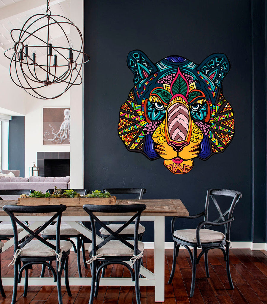 Boho Tiger Wall Decal, Boho Tiger Wall sticker, Boho Tiger wall decor