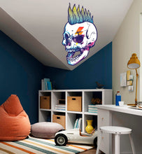 Load image into Gallery viewer, Rocking Skull Decal, Rocking Skull Sticker, Punk Skull Decal, Punk Skull Sticker