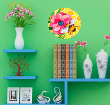 Load image into Gallery viewer, Flower Bee Wall Decal, Flower Bee Wall sticker, Flower Bee wall decor