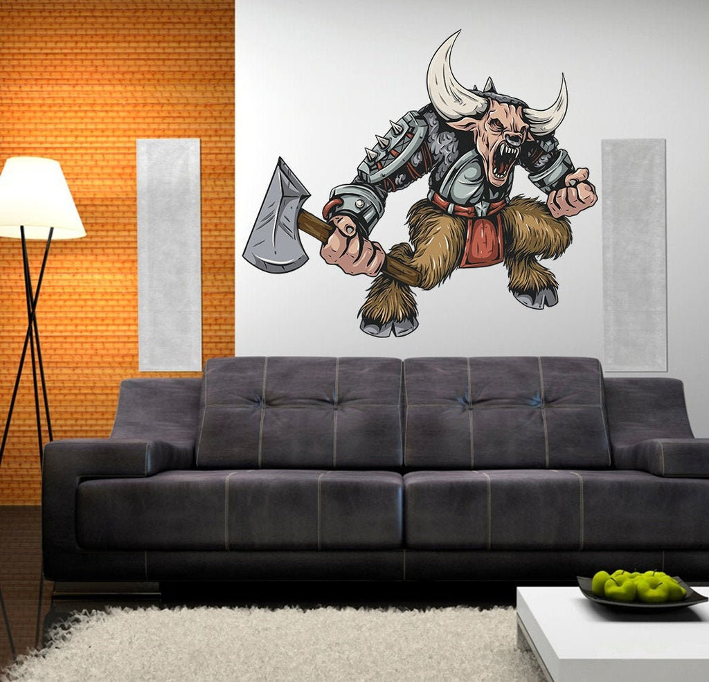 Minotaur Decal, Minotaur Sticker, Minotaur Wall Decor