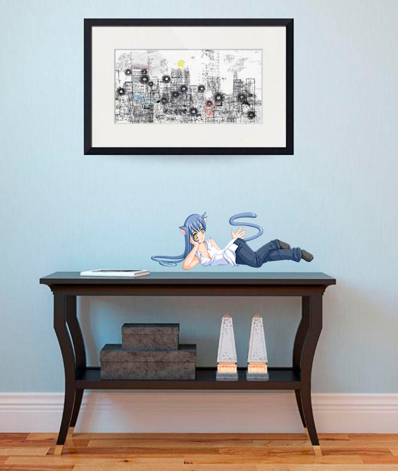 Anime Catwoman Wall Decal, Anime Catwoman Wall sticker, Anime Catwoman wall decor