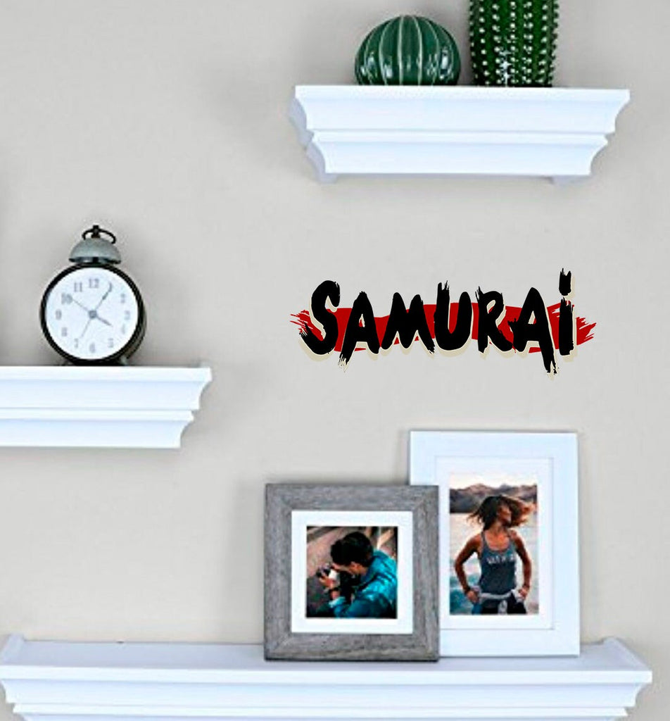Samurai Lettering Decal, Samurai Lettering Sticker, Samurai Lettering Wall Decor