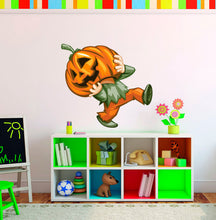 Load image into Gallery viewer, Pumpkin Boy Wall Decal, Pumpkin Boy Wall sticker, Pumpkin Boy wall decor