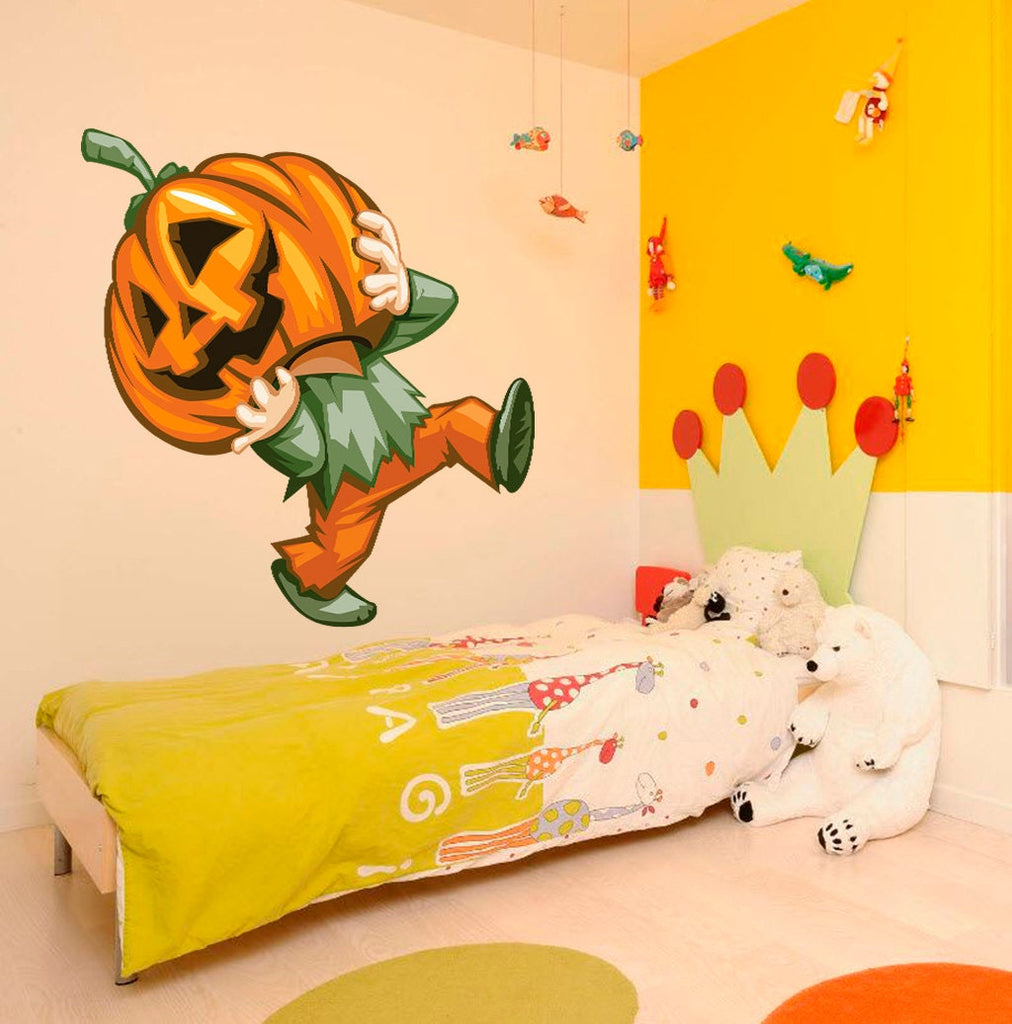 Pumpkin Boy Wall Decal, Pumpkin Boy Wall sticker, Pumpkin Boy wall decor