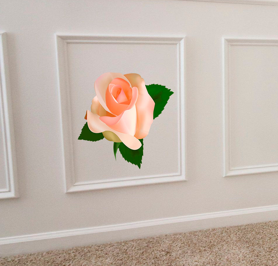 Rose Flower Wall Decal, Rose Flower Wall sticker, Rose Flower wall decor