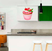 Load image into Gallery viewer, Cupcake Decal, Cupcake Sticker, Cupcake Kitchen Decor, Cupcake Bakery Decor