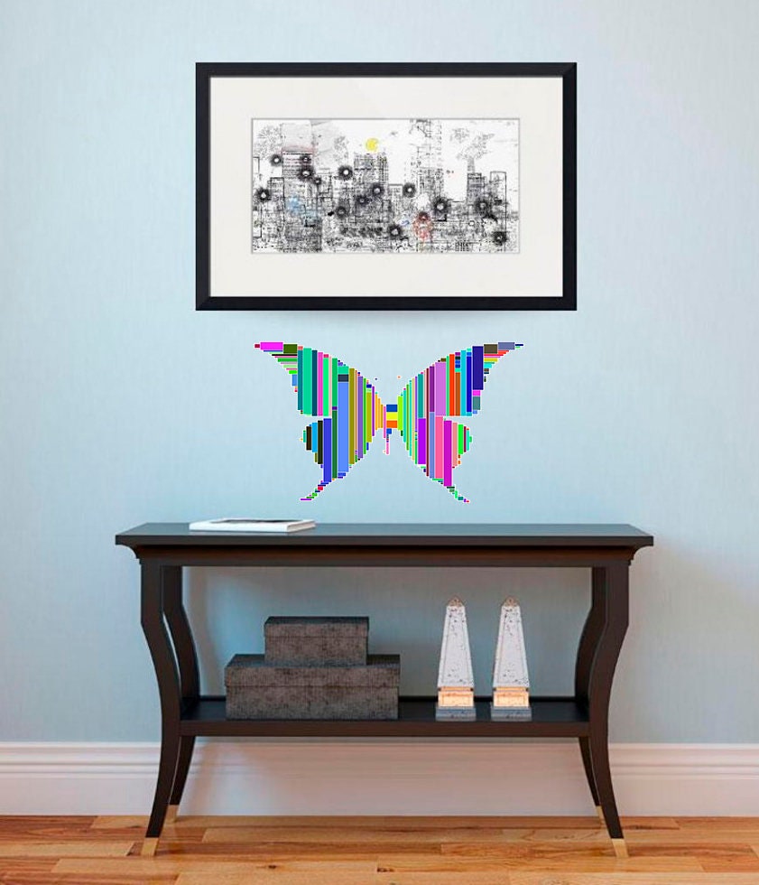 Digital Butterfly Decal, Digital Butterfly Sticker, Digital Butterfly Wall Decor