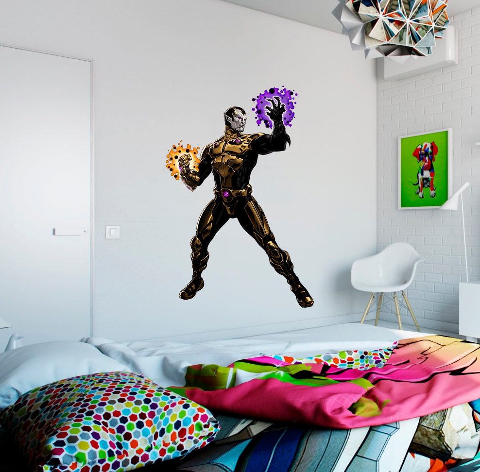 Evil Superhero Sticker, Evil Superhero Decal, Evil Superhero Wall Decor