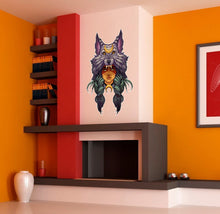 Load image into Gallery viewer, Wolf Spiritual Decal, Wolf Spiritual Sticker, Wolf Spiritual Wall Decor
