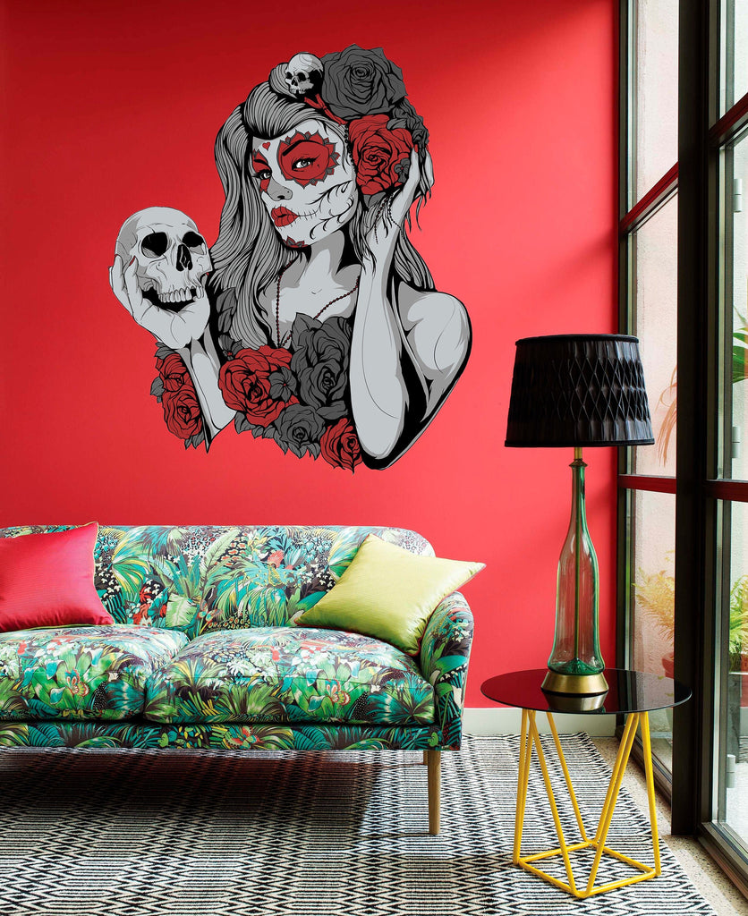 Day of the Dead Decal, Day of the Dead Sticker, Día de los Muertos Decor