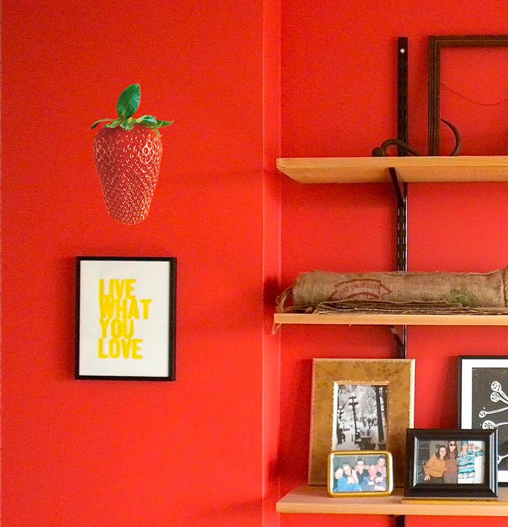 Strawberry decal, Strawberry Sticker, Strawberry Kitchen Decor, Strawberry Restaurant Decor
