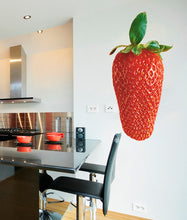 Load image into Gallery viewer, Strawberry decal, Strawberry Sticker, Strawberry Kitchen Decor, Strawberry Restaurant Decor