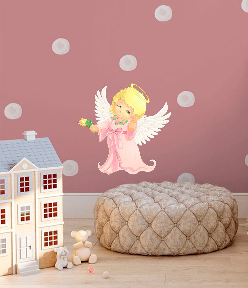 Baby Angel Decal, Baby Angel Sticker, Baby Angel Nursery Decor
