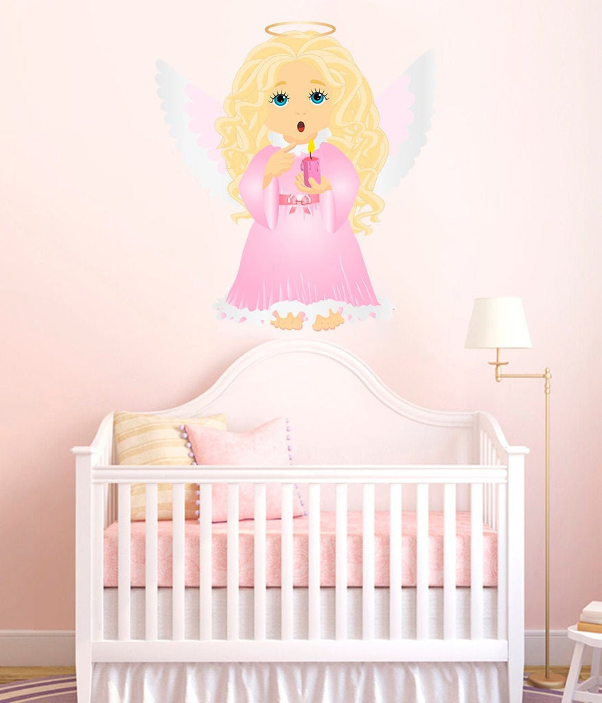 Baby Angel Nursery Decal, Baby Angel Nursery Sticker, Baby Angel Nursery Wall Decor