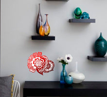 Load image into Gallery viewer, Boho Style Flowers Wall Decal, Boho Style Flowers Wall sticker, Boho Flowers wall decor
