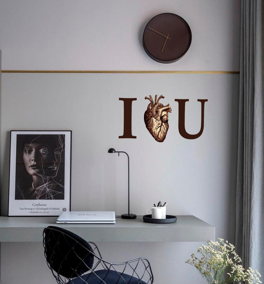 I love You Sticker, Heart Decal, Heart Sticker, Love Inspirational Decor
