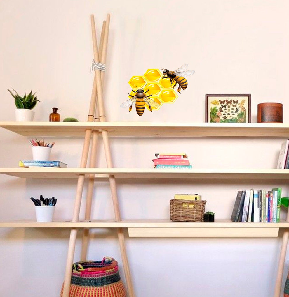 Bee Honeycomb Wall Decal, Bee Honeycomb Wall sticker, Bee Honeycomb wall decor