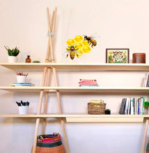 Load image into Gallery viewer, Bee Honeycomb Wall Decal, Bee Honeycomb Wall sticker, Bee Honeycomb wall decor