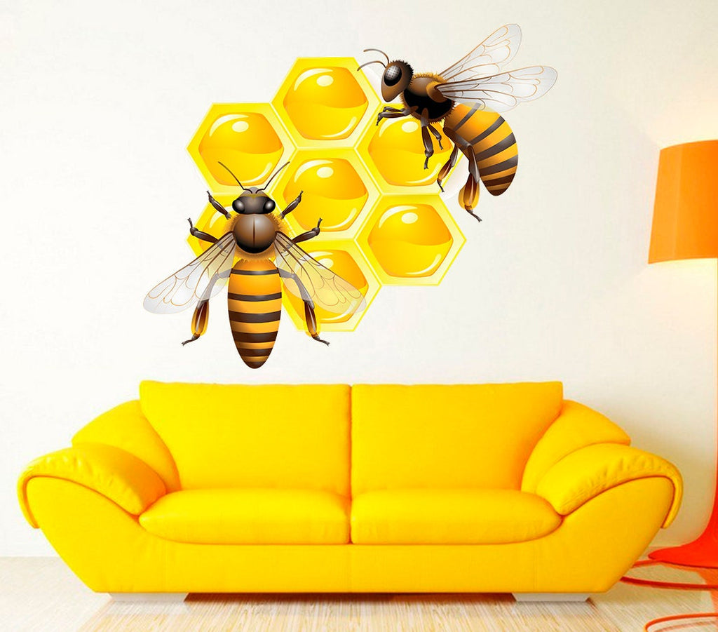 Bee Honeycomb Wall Decal, Bee Honeycomb Wall sticker, Bee Honeycomb wall decor