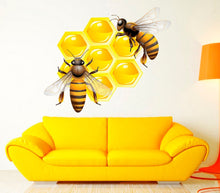 Load image into Gallery viewer, Bee Honeycomb Wall Decal, Bee Honeycomb Wall sticker, Bee Honeycomb wall decor