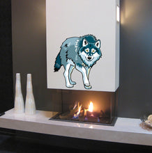 Load image into Gallery viewer, Cartoon Wolf Decal, Cartoon Wolf Sticker, Cartoon Wolf Nursery Decor