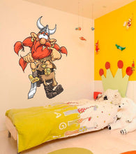 Load image into Gallery viewer, Cartoon Viking Decal, Cartoon Viking Sticker, Cartoon Viking Nursery Decor