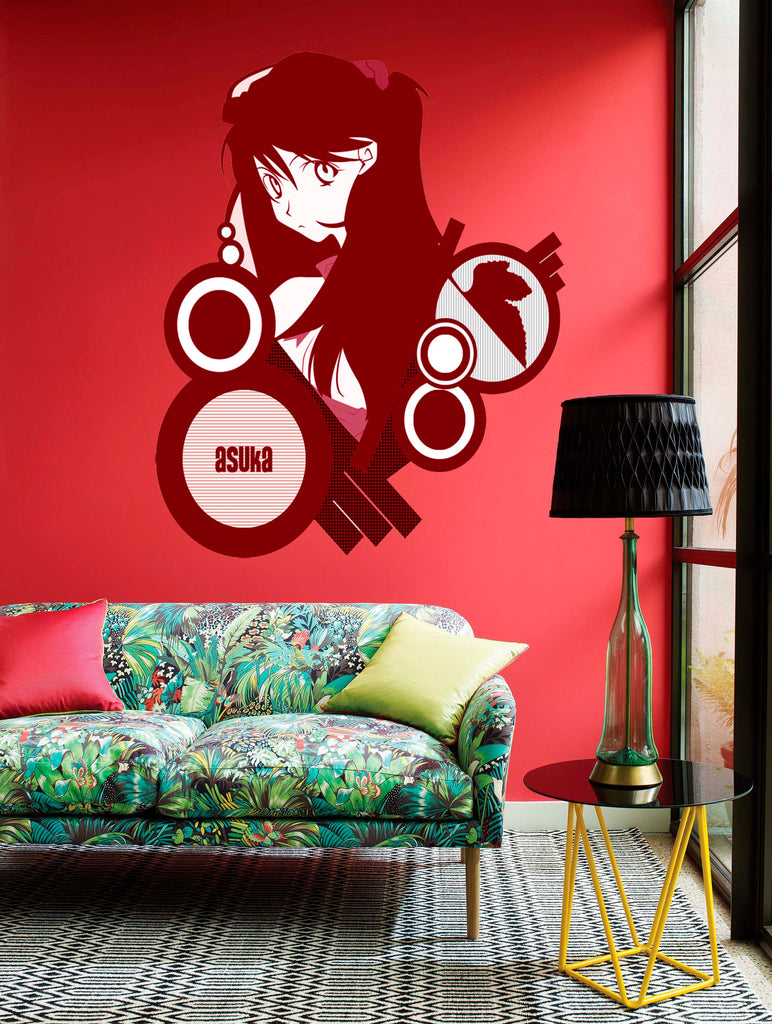 Beautiful Anime Girl Wall Decal, Beautiful Anime Girl Wall sticker, Beautiful Anime Girl wall decor