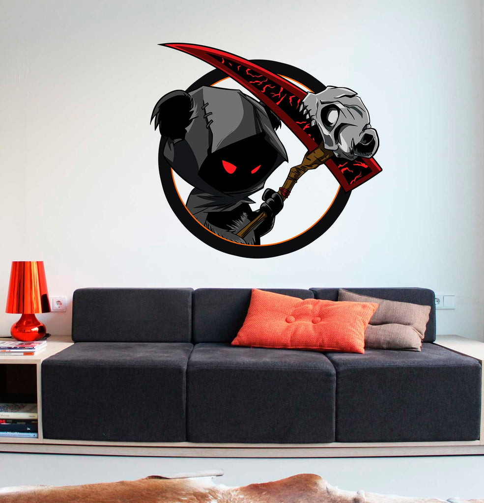 Grim Reaper Wall Decal, Grim Reaper Wall sticker, Grim Reaper wall decor