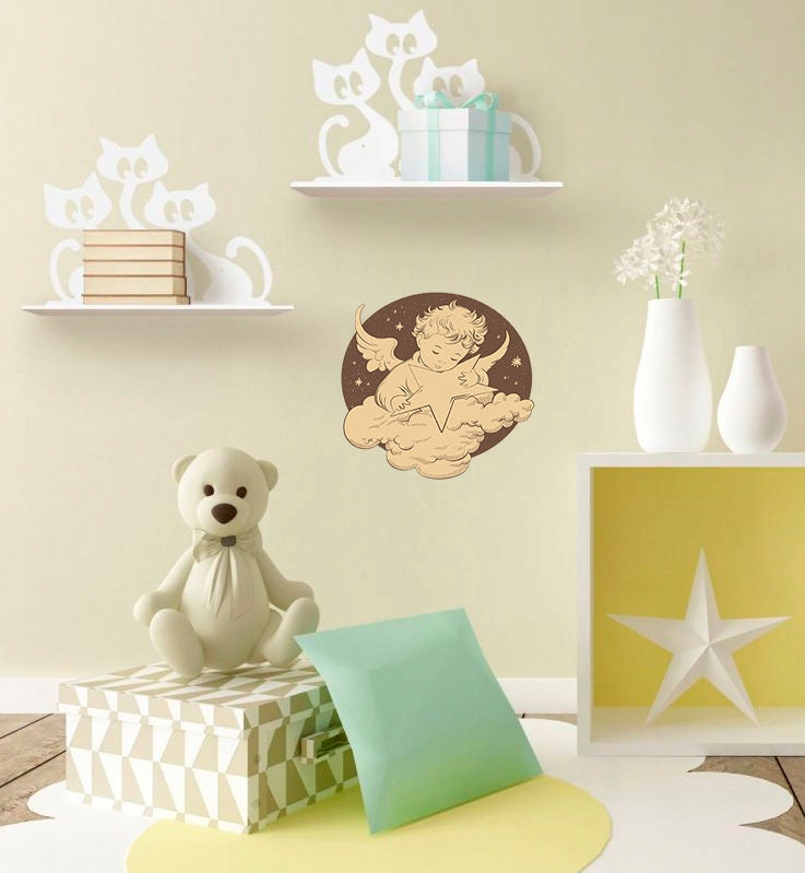 Angel Nursery Decal, Angel Nursery Sticker, Angel Nursery Wall Decor, Angel Nursery Wall Art