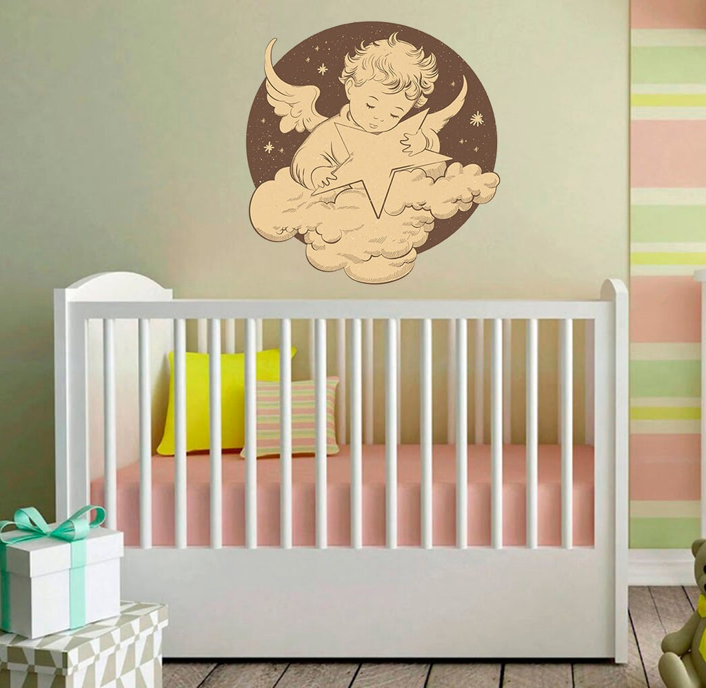 Angel Nursery Decal, Angel Nursery Sticker, Angel Nursery Wall Decor, Angel Nursery Wall Art