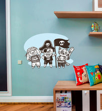 Load image into Gallery viewer, Pirates Animals Sticker, Pirates Animals Decal, Pirates Animals Wall Decor, Pirates Animals Nursery Decor