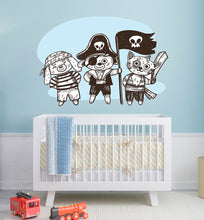 Load image into Gallery viewer, Pirates Animals Sticker, Pirates Animals Decal, Pirates Animals Wall Decor, Pirates Animals Nursery Decor