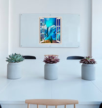 Load image into Gallery viewer, Dolphins Window in Wall Decal, Dolphins Window in Wall sticker, Dolphins Window in wall decor