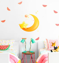 Load image into Gallery viewer, Moon and Stars Nursery Decal, Moon and Stars Nursery Sticker, Moon and Stars Wall Decor