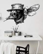 Load image into Gallery viewer, Steampunk Mask Decal, Steampunk Mask Sticker, Steampunk Mask Wall Decor