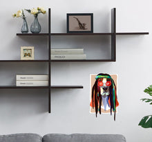 Load image into Gallery viewer, Hippie dog Wall Decal, Rastaman dog Wall sticker, Hippie dog wall decor