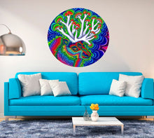 Load image into Gallery viewer, Acid Deer Sticker, Acid Deer Decal, Hippie Room Decal, Hippie Room Sticker