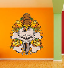 Load image into Gallery viewer, Skull and Dagger Decal, Skull and Dagger Sticker, Skull and Dagger Wall Decor