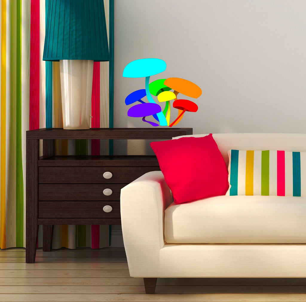 Acid Mushrooms Wall Decal, Acid Mushrooms Wall sticker, Acid Mushrooms wall decor