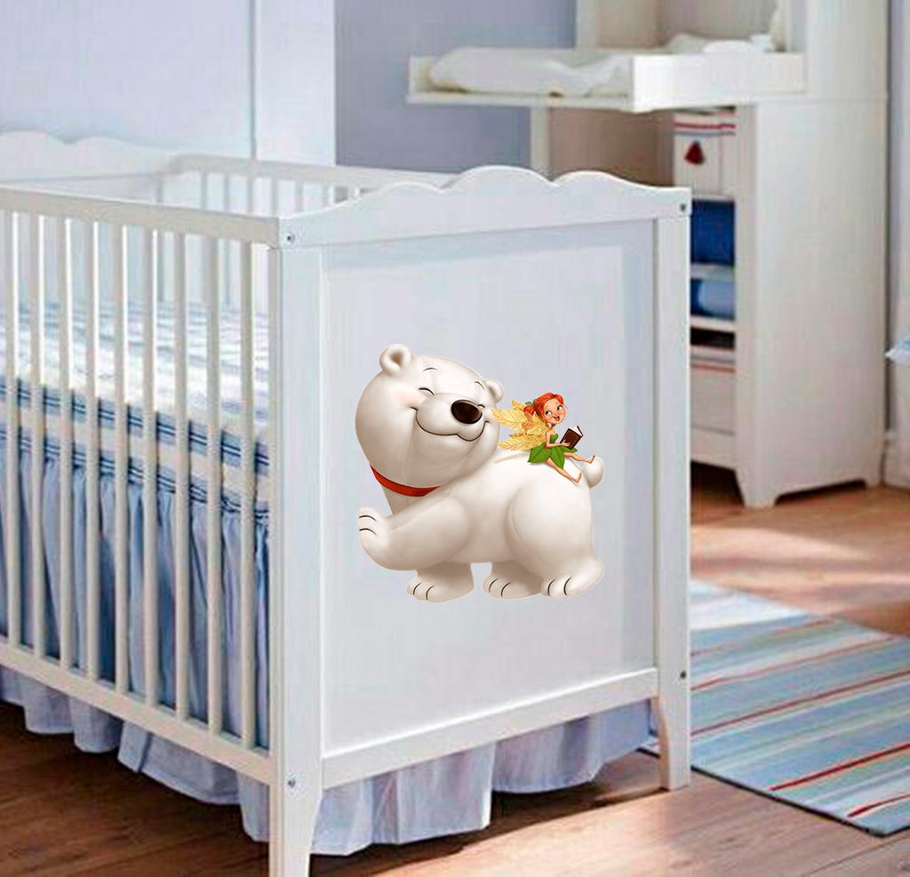 Teddy bear Elf Girl Wall Decal, Teddy bear Elf Girl Wall sticker, Teddy bear Elf Girl wall decor
