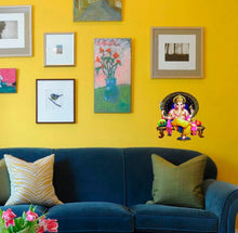 Load image into Gallery viewer, Ganesha Throne Wall Decal, Ganesha Throne Wall sticker, Ganesha Throne wall decor