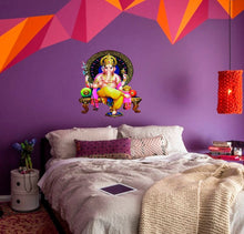 Load image into Gallery viewer, Ganesha Throne Wall Decal, Ganesha Throne Wall sticker, Ganesha Throne wall decor