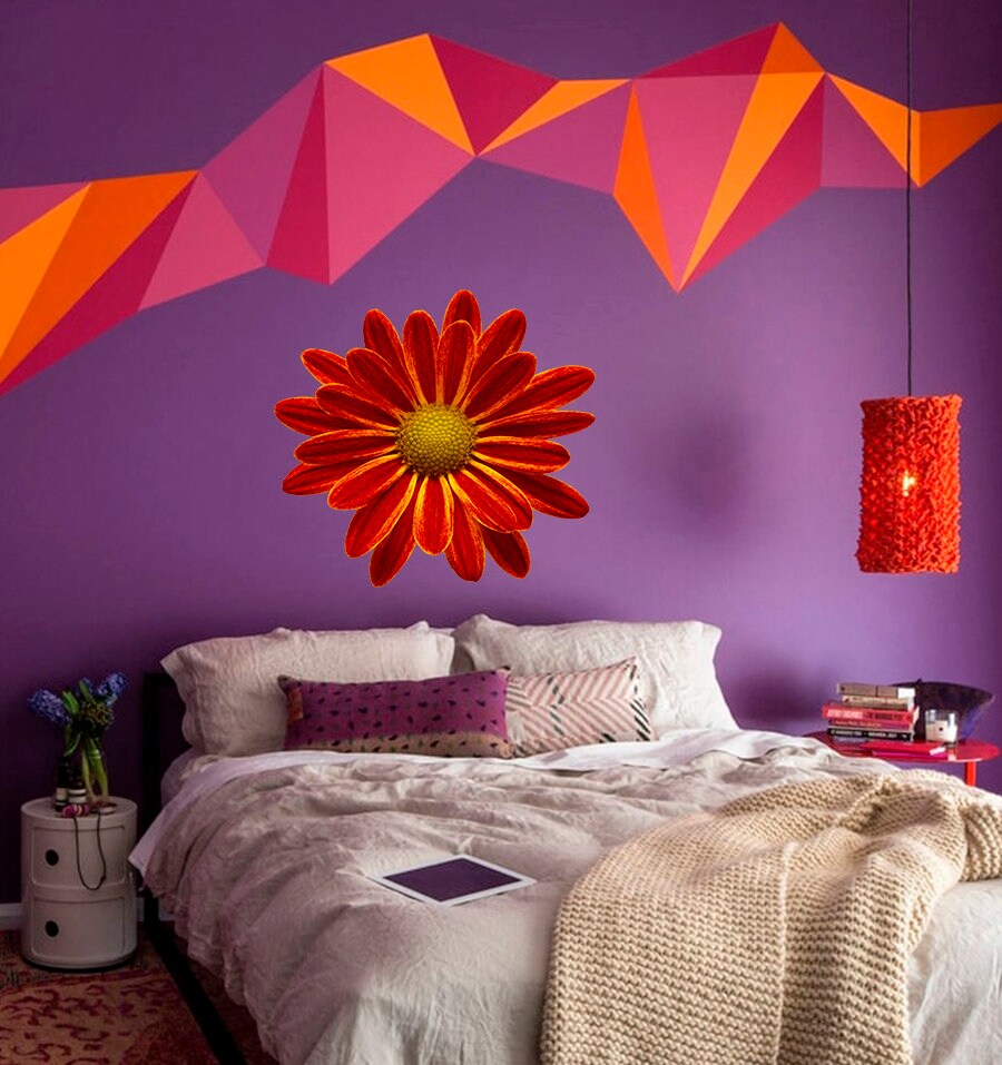 Chrysanthemum Wall Decal, Chrysanthemum Wall sticker, Chrysanthemum wall decor
