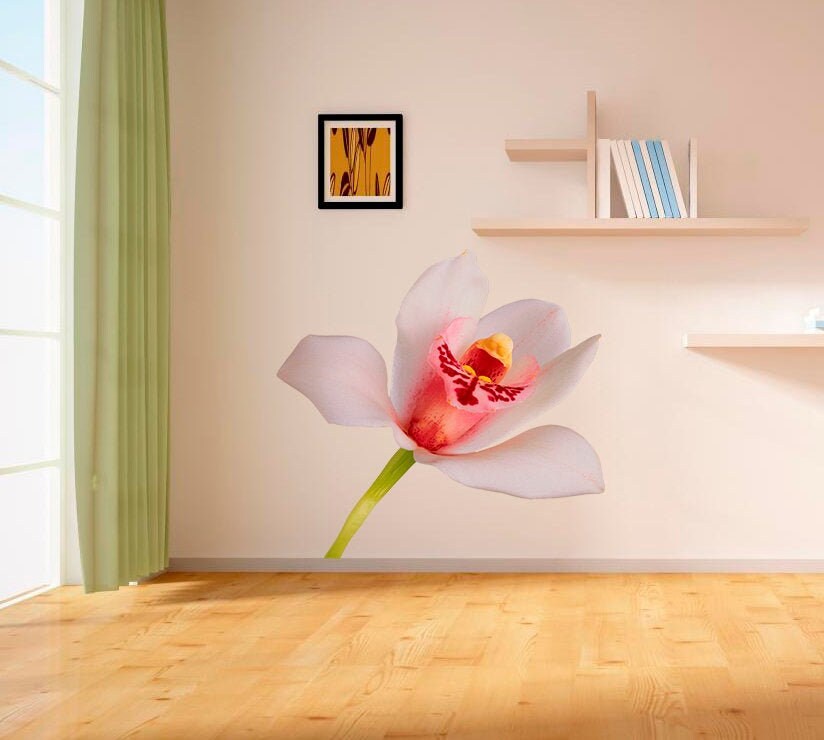 Orchid Decal, Orchid Wall Sticker, Orchid Wall Decor